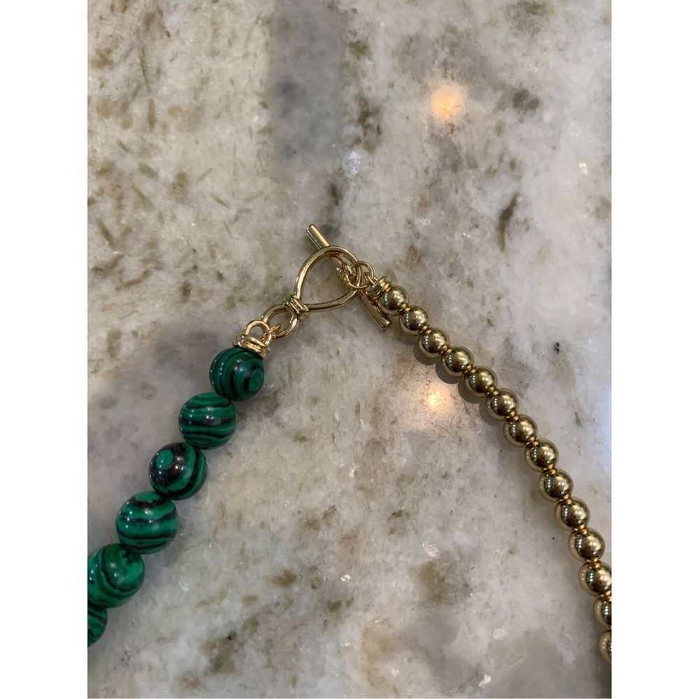 Semi Precious Stone and Gold Bead Necklace - Picture 4 of 4